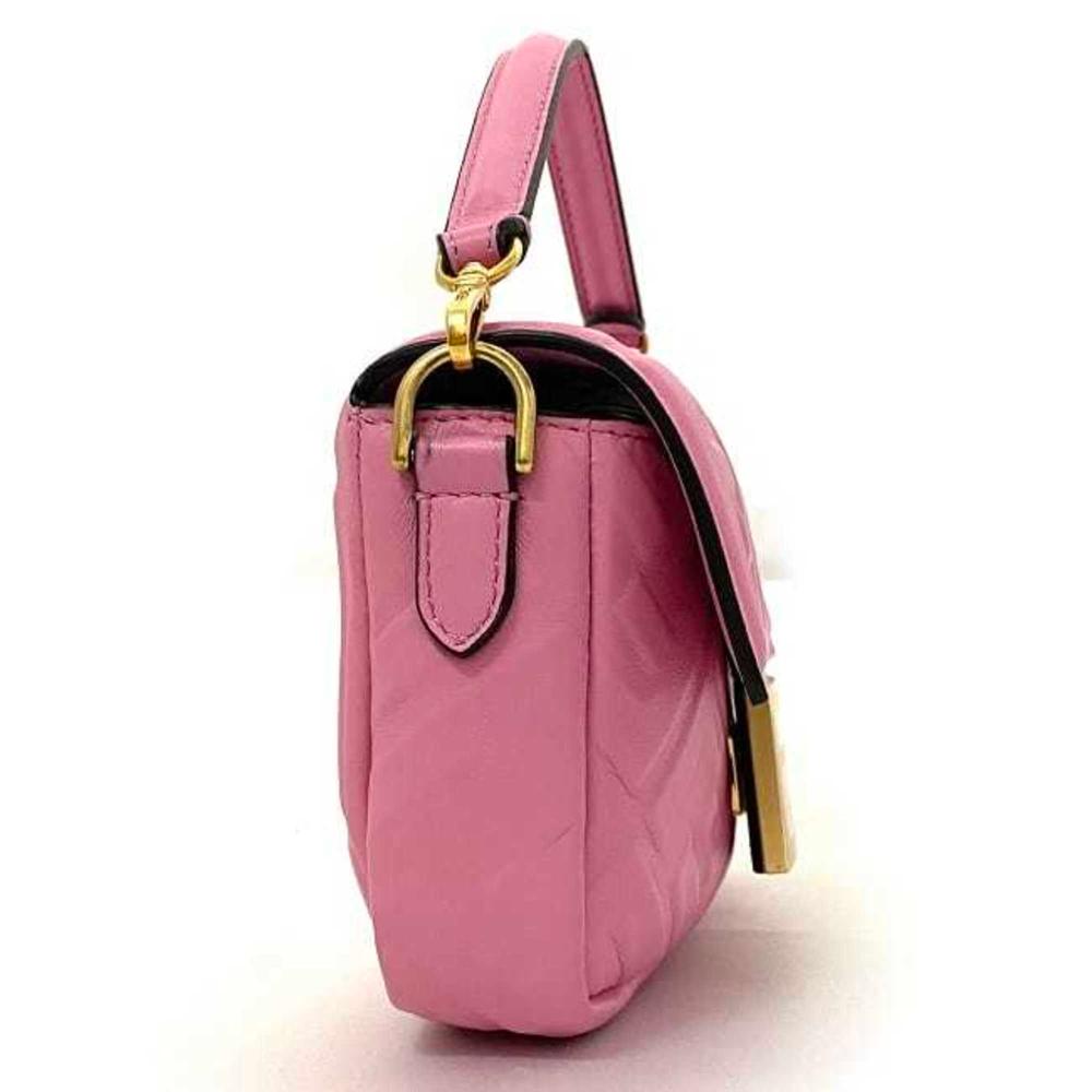 Pink Fabric Fendi Baguette