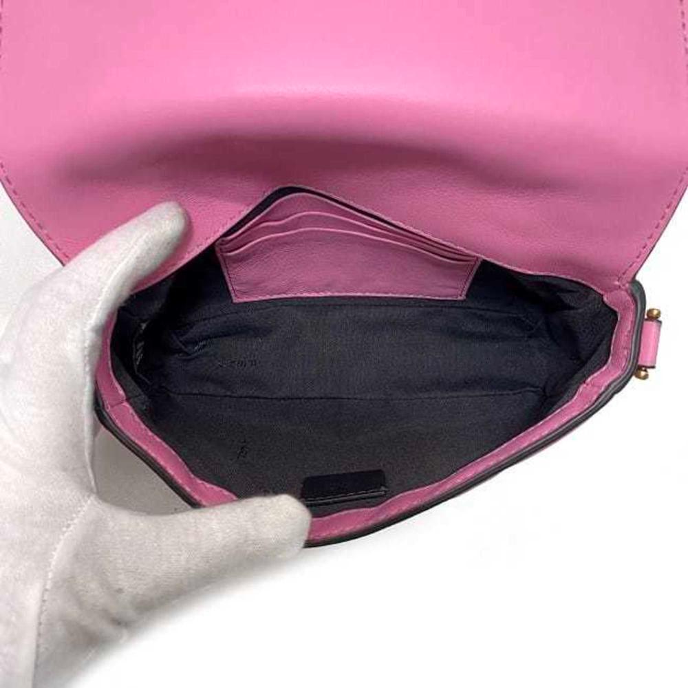 Pink Fabric Fendi Baguette