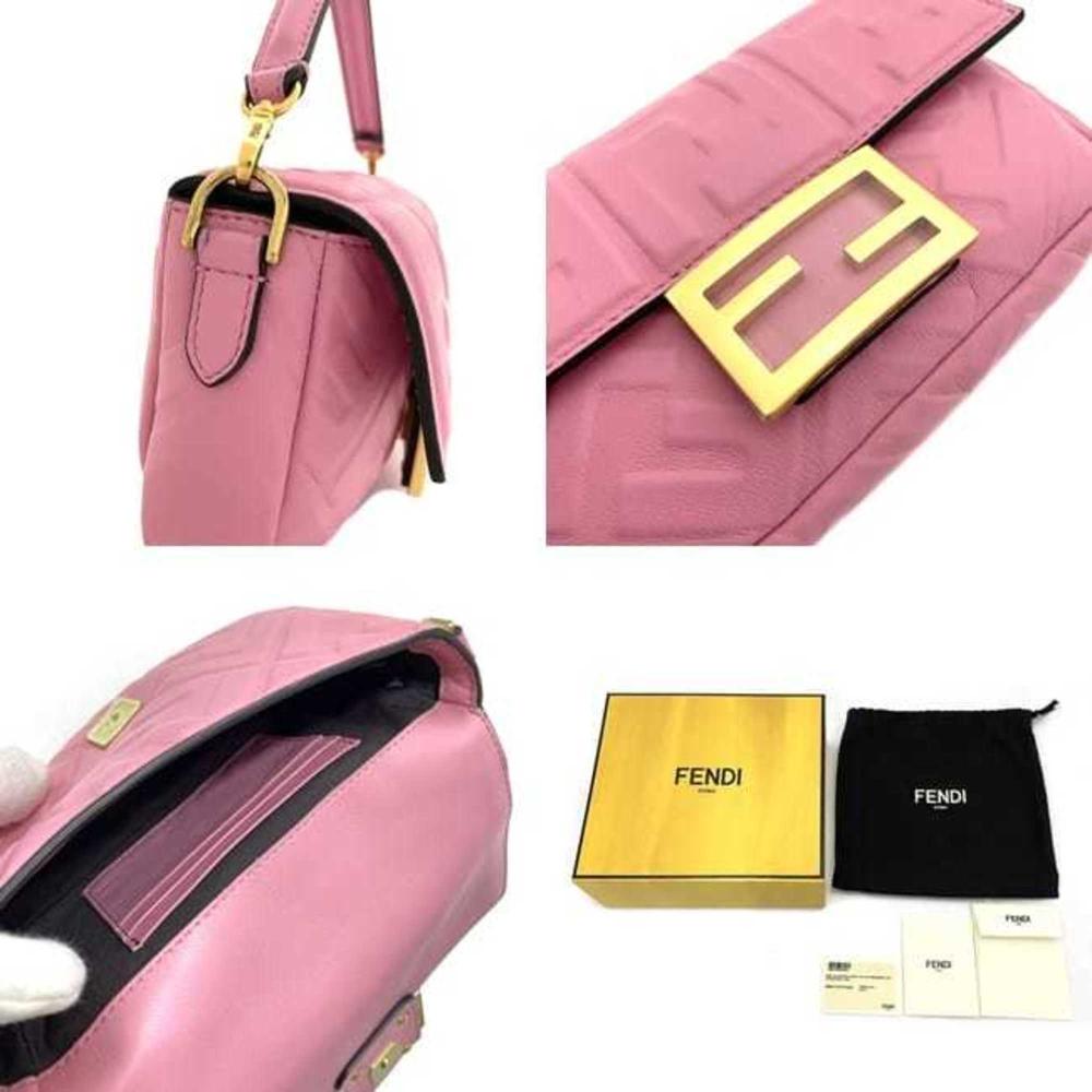 Pink Fabric Fendi Baguette