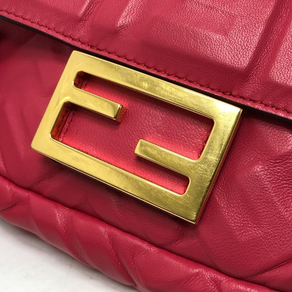 Pink Leather Fendi Baguette
