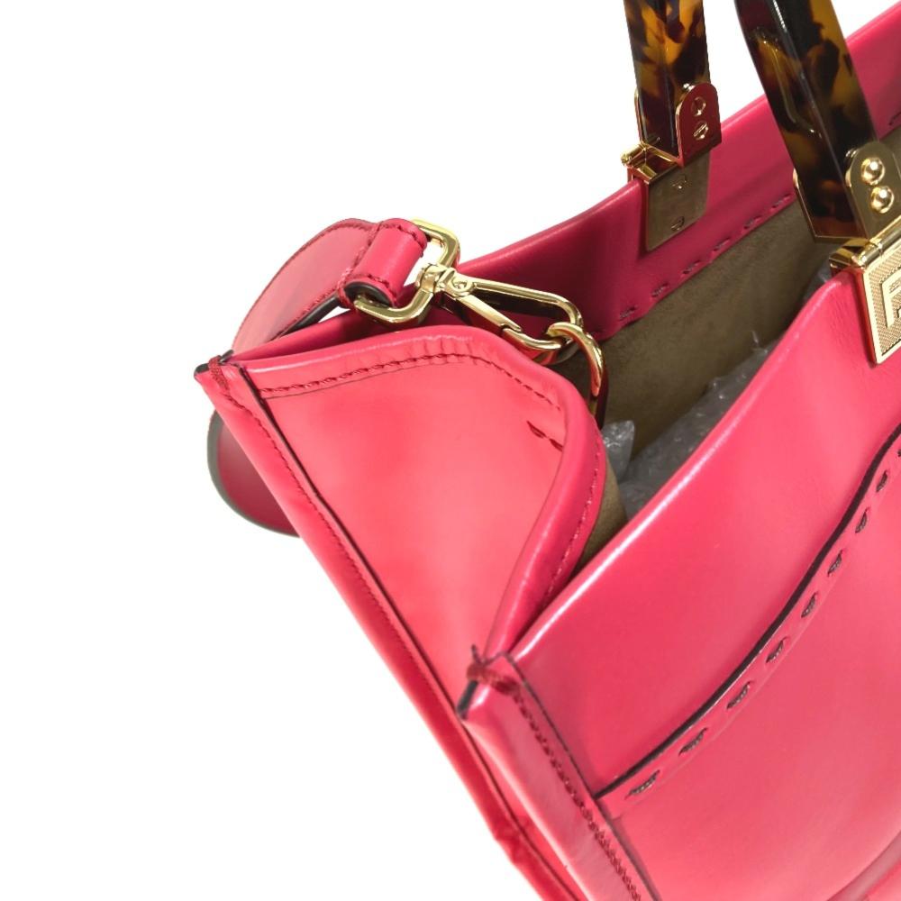 Pink Leather Fendi Baguette
