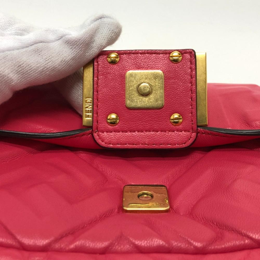 Pink Leather Fendi Baguette