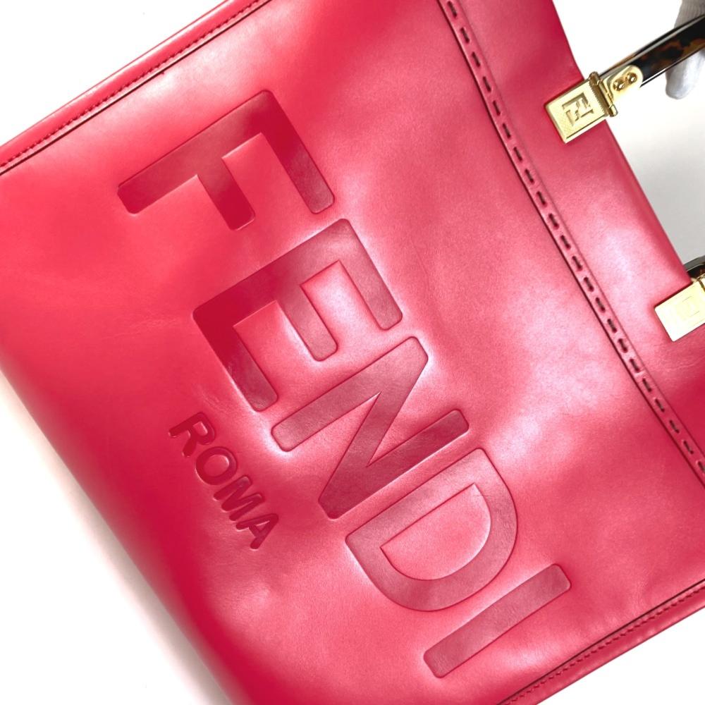 Pink Leather Fendi Baguette