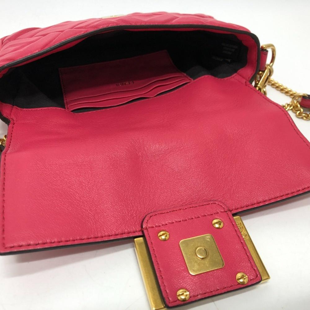 Pink Leather Fendi Baguette