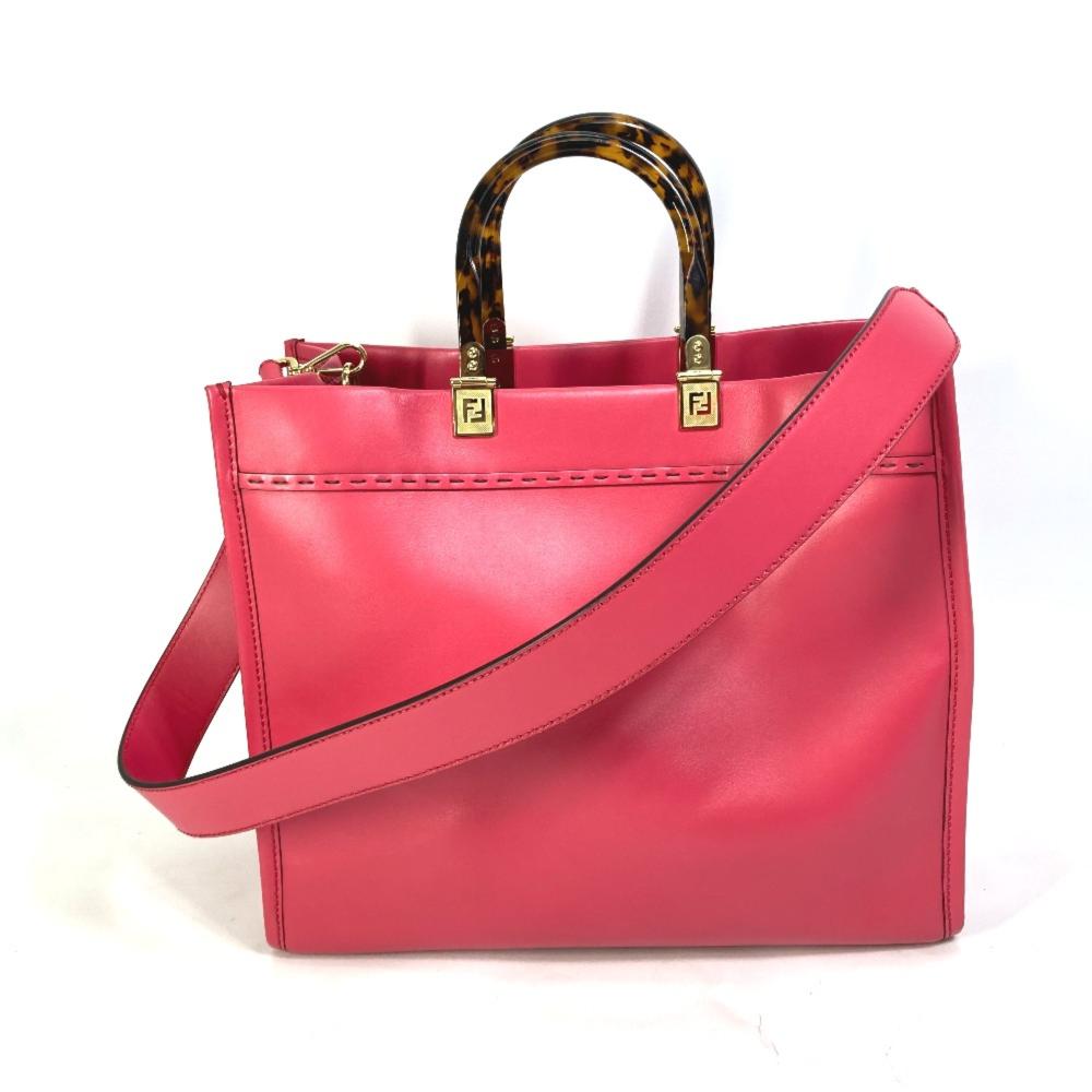Pink Leather Fendi Baguette