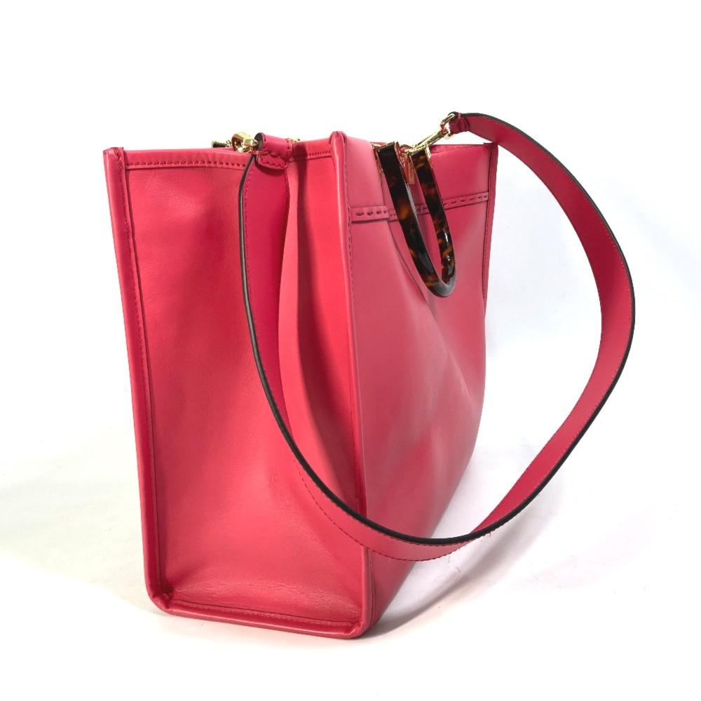 Pink Leather Fendi Baguette