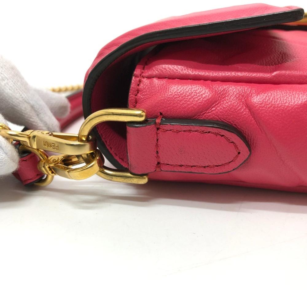 Pink Leather Fendi Baguette