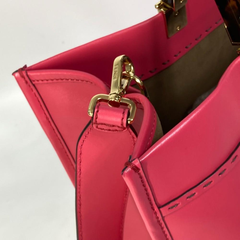Pink Leather Fendi Baguette