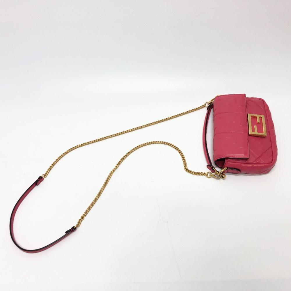 Pink Leather Fendi Baguette