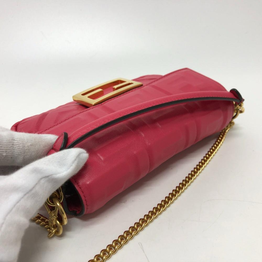 Pink Leather Fendi Baguette