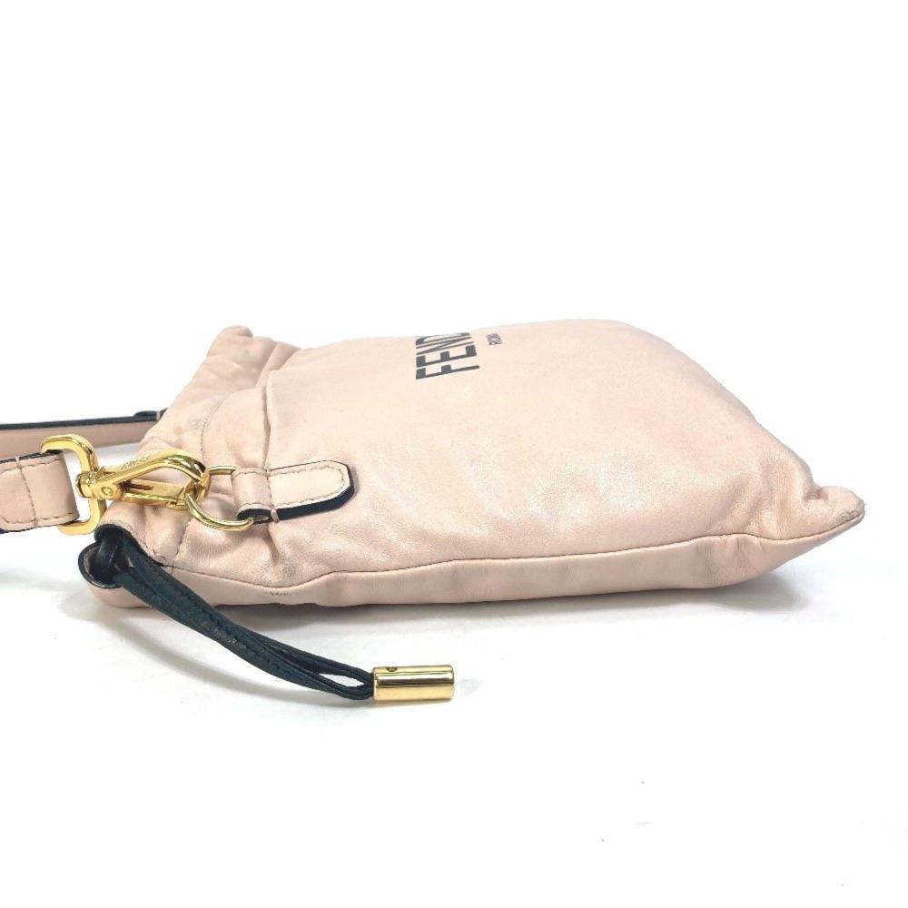 Pink Leather Fendi Shoulder Bag