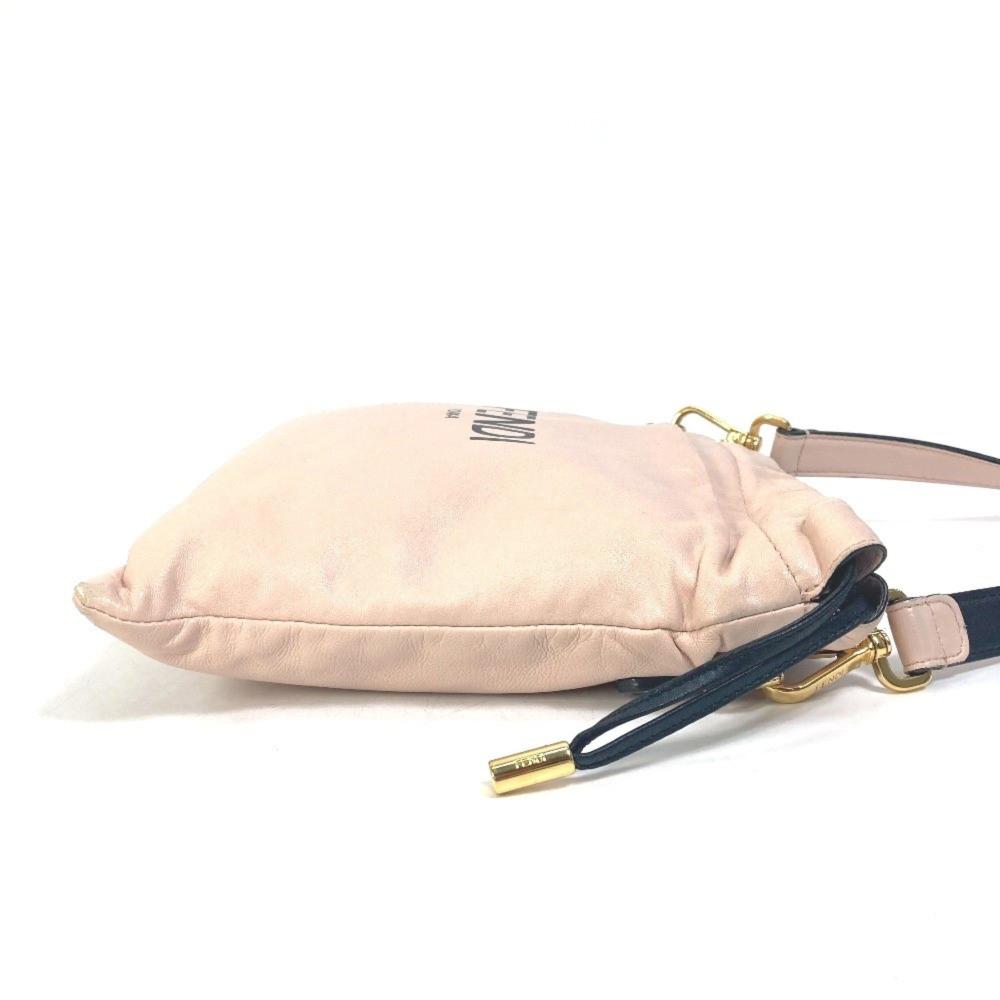 Pink Leather Fendi Shoulder Bag
