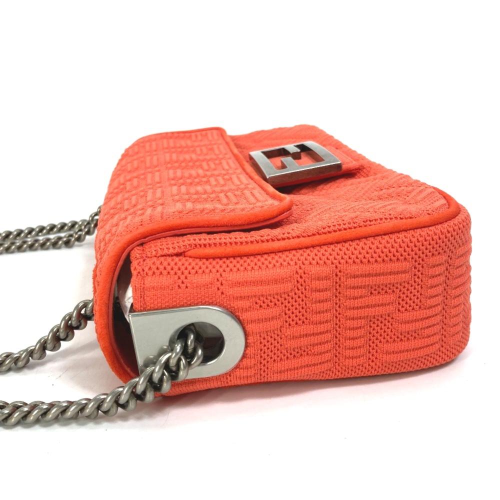 Red Canvas Fendi Shoulder Bag