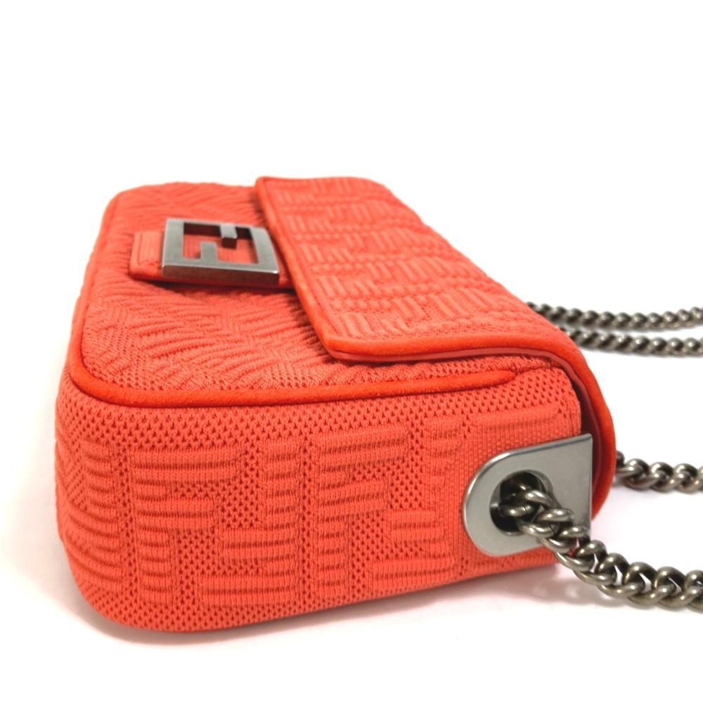 Red Canvas Fendi Shoulder Bag