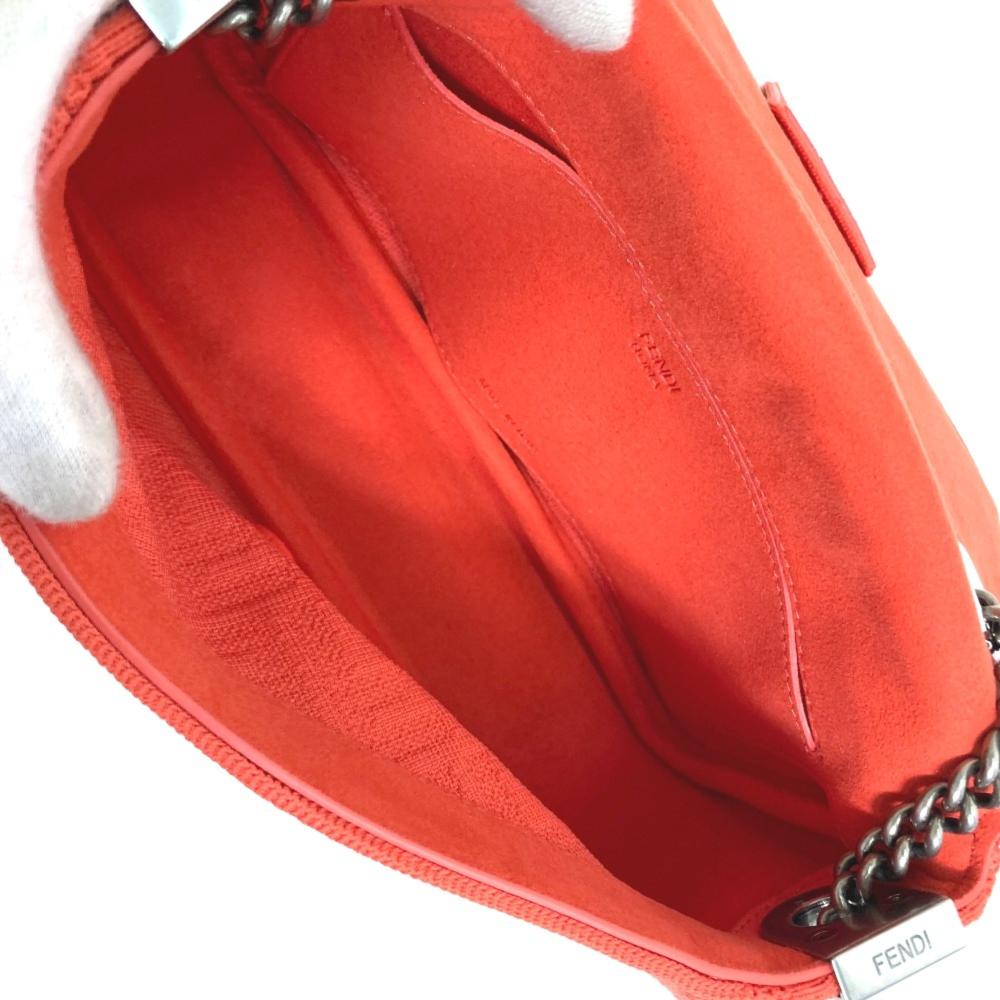 Red Canvas Fendi Shoulder Bag