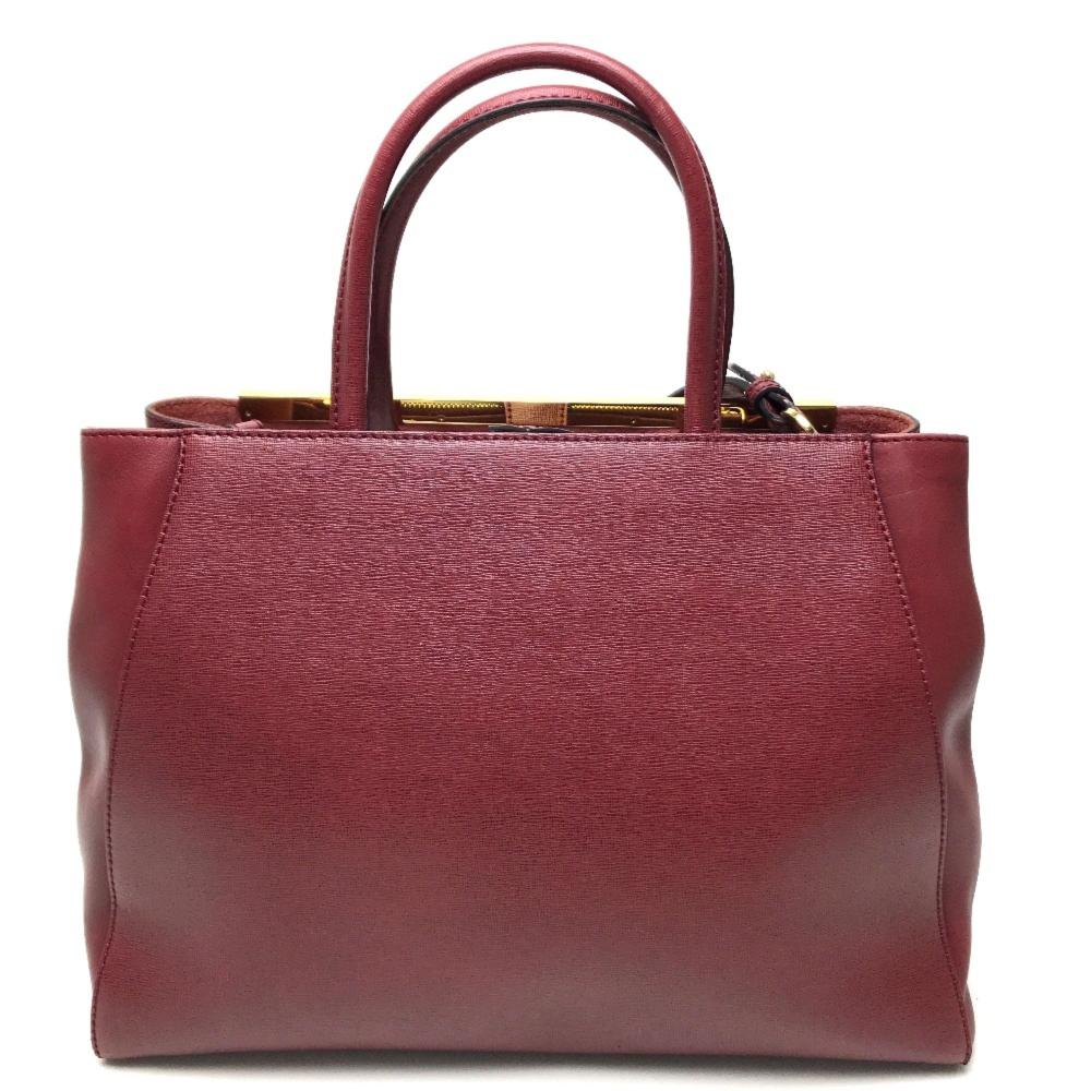 Red Leather Fendi Handbag