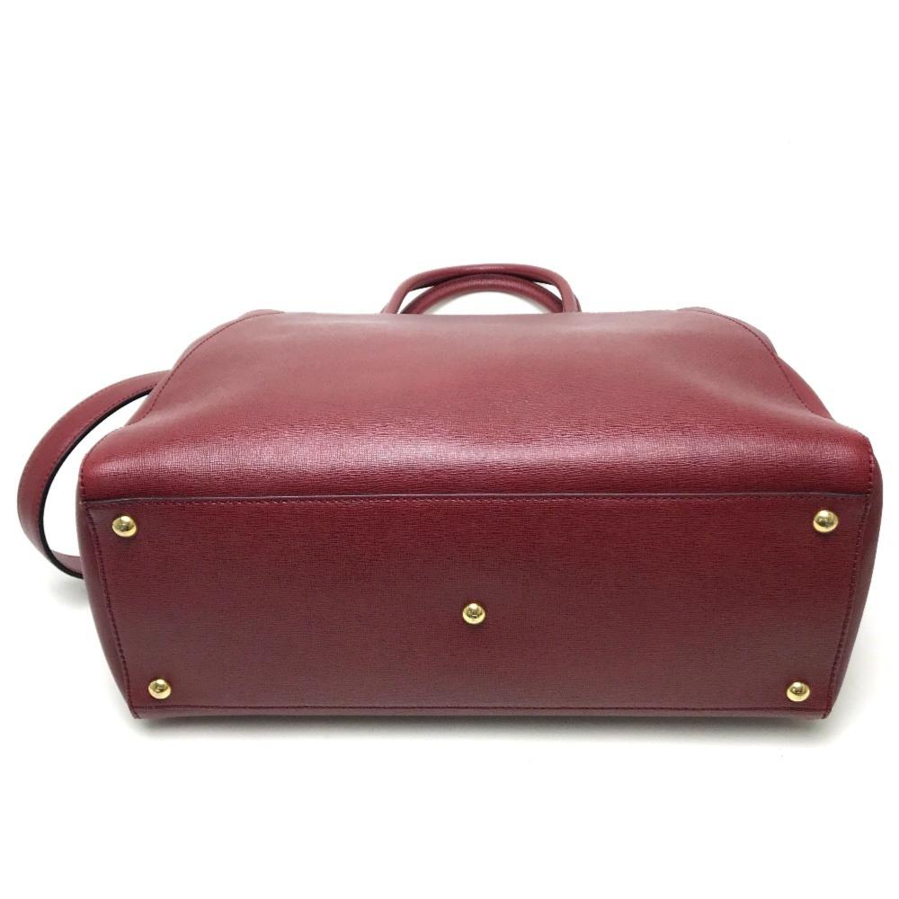 Red Leather Fendi Handbag