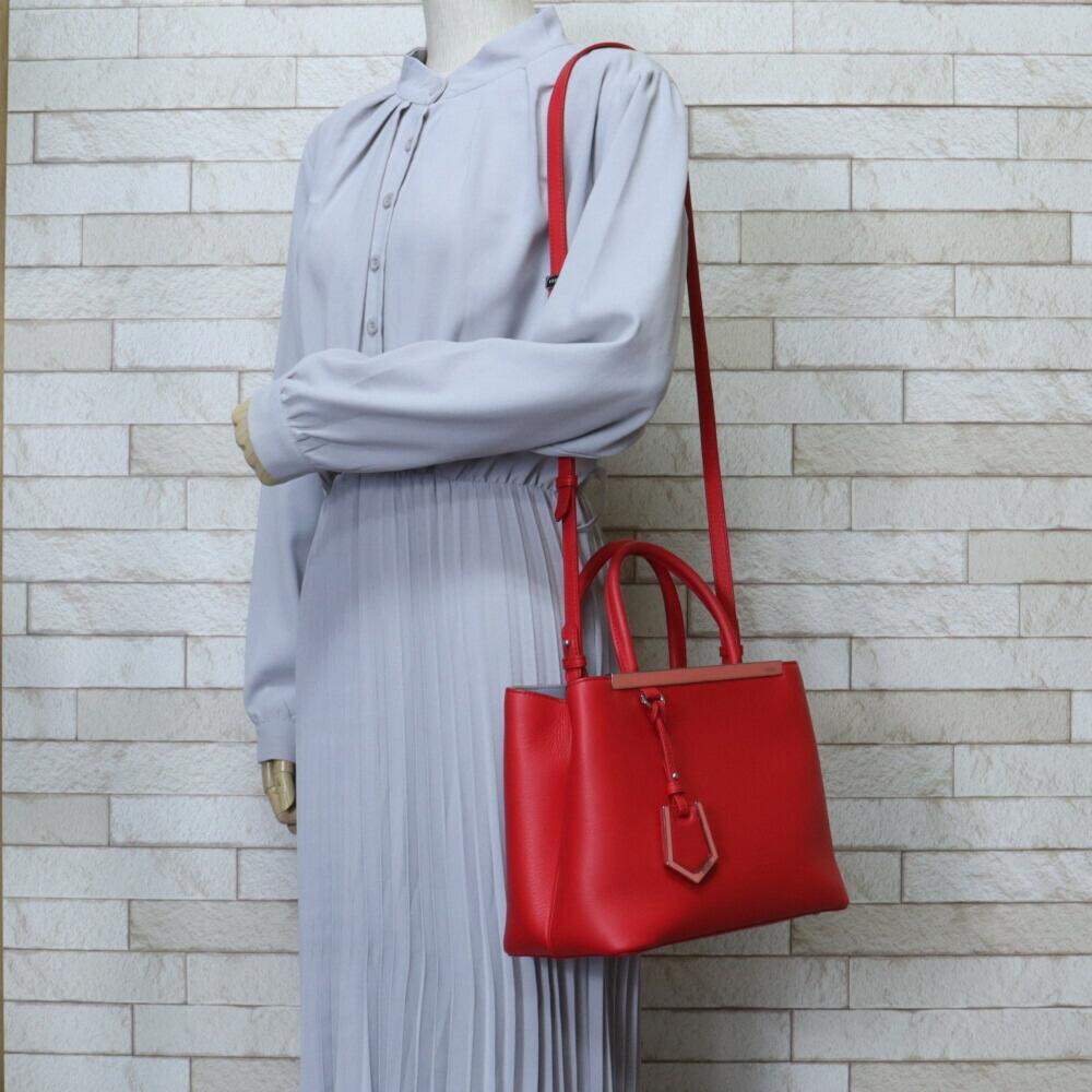 Red Leather Fendi Handbag
