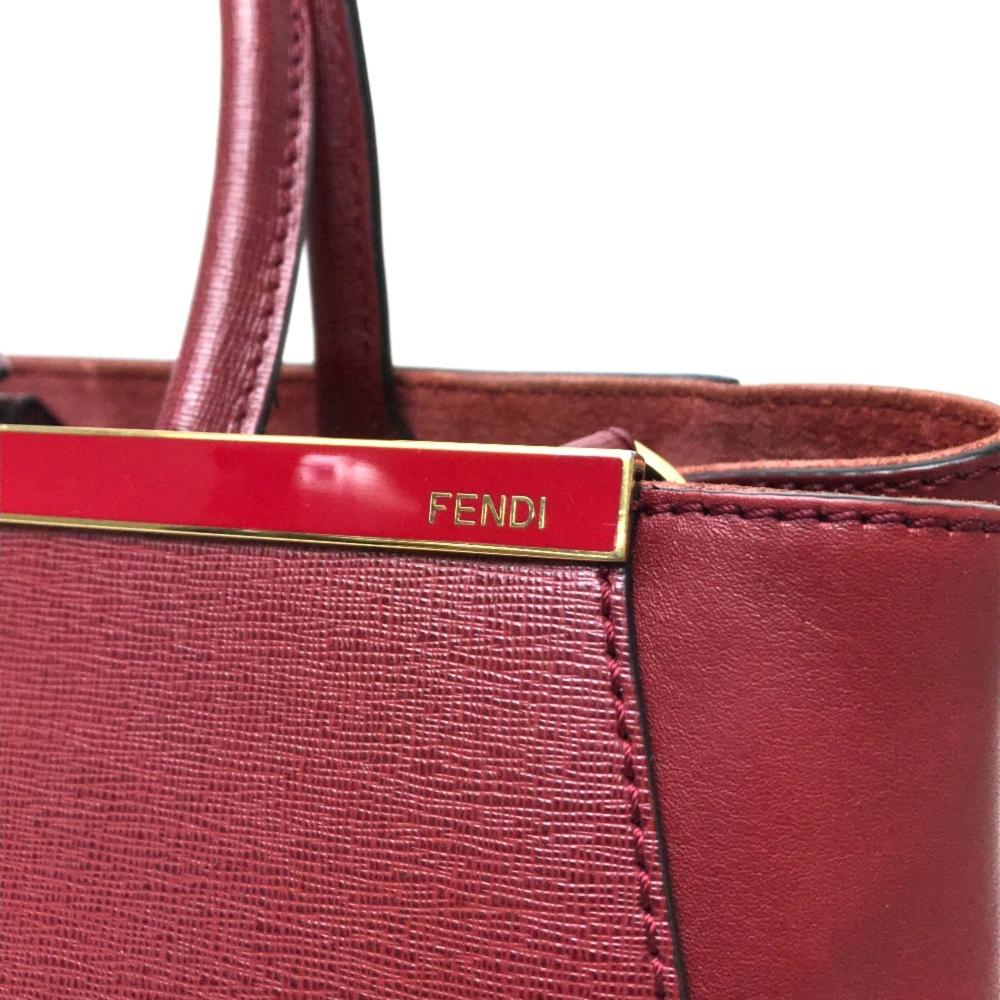 Red Leather Fendi Handbag