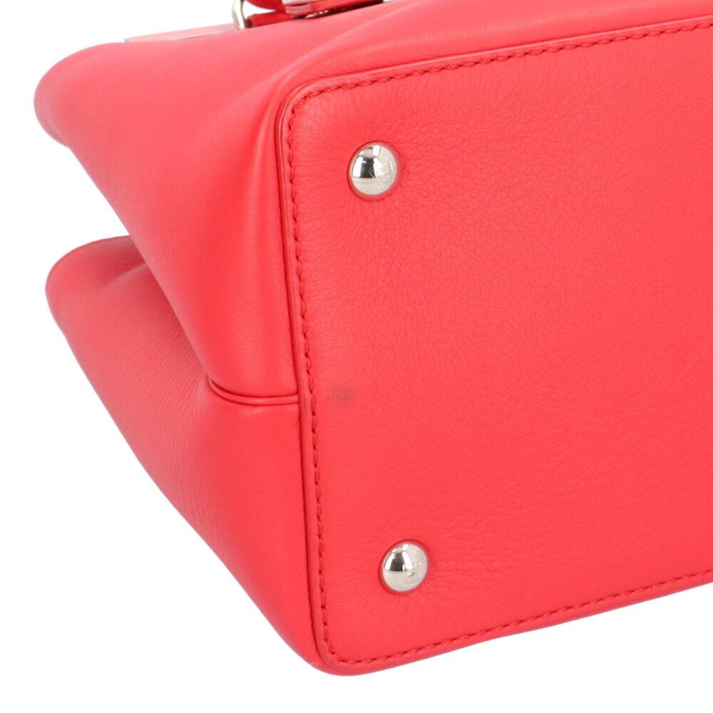 Red Leather Fendi Handbag