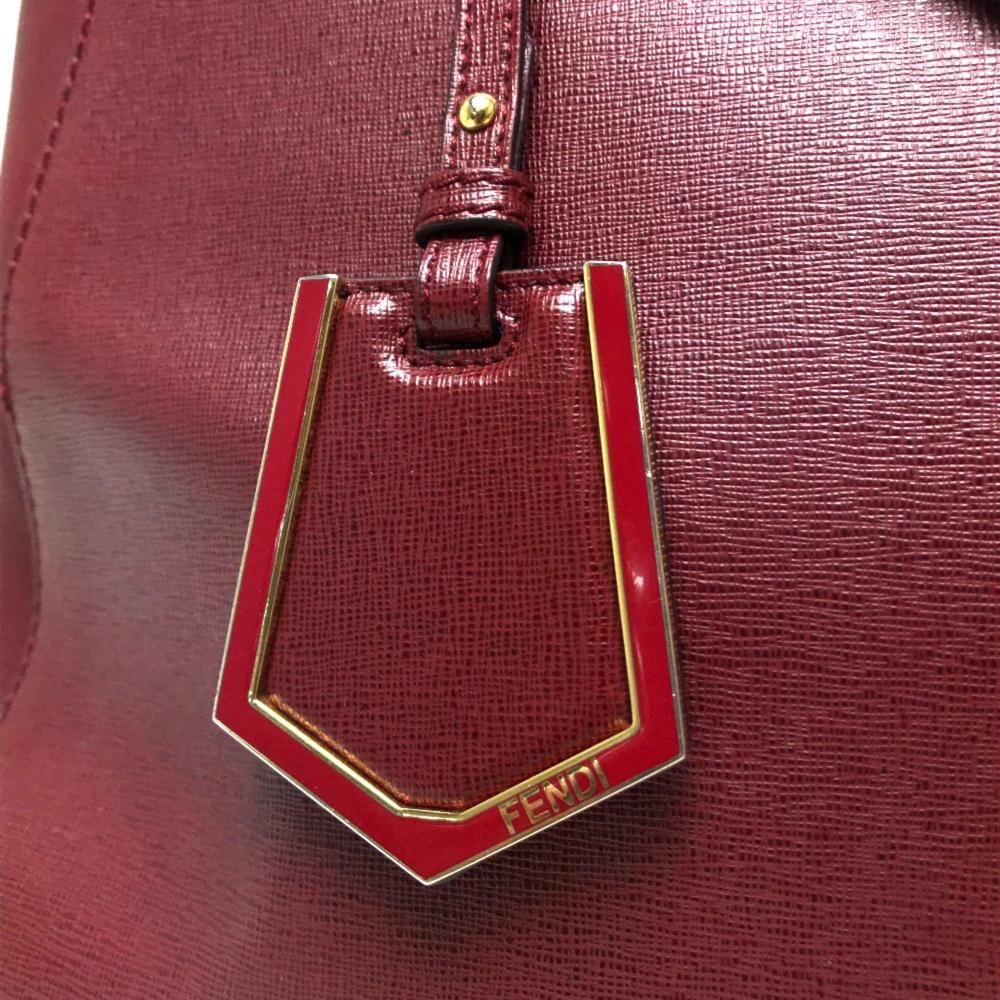 Red Leather Fendi Handbag