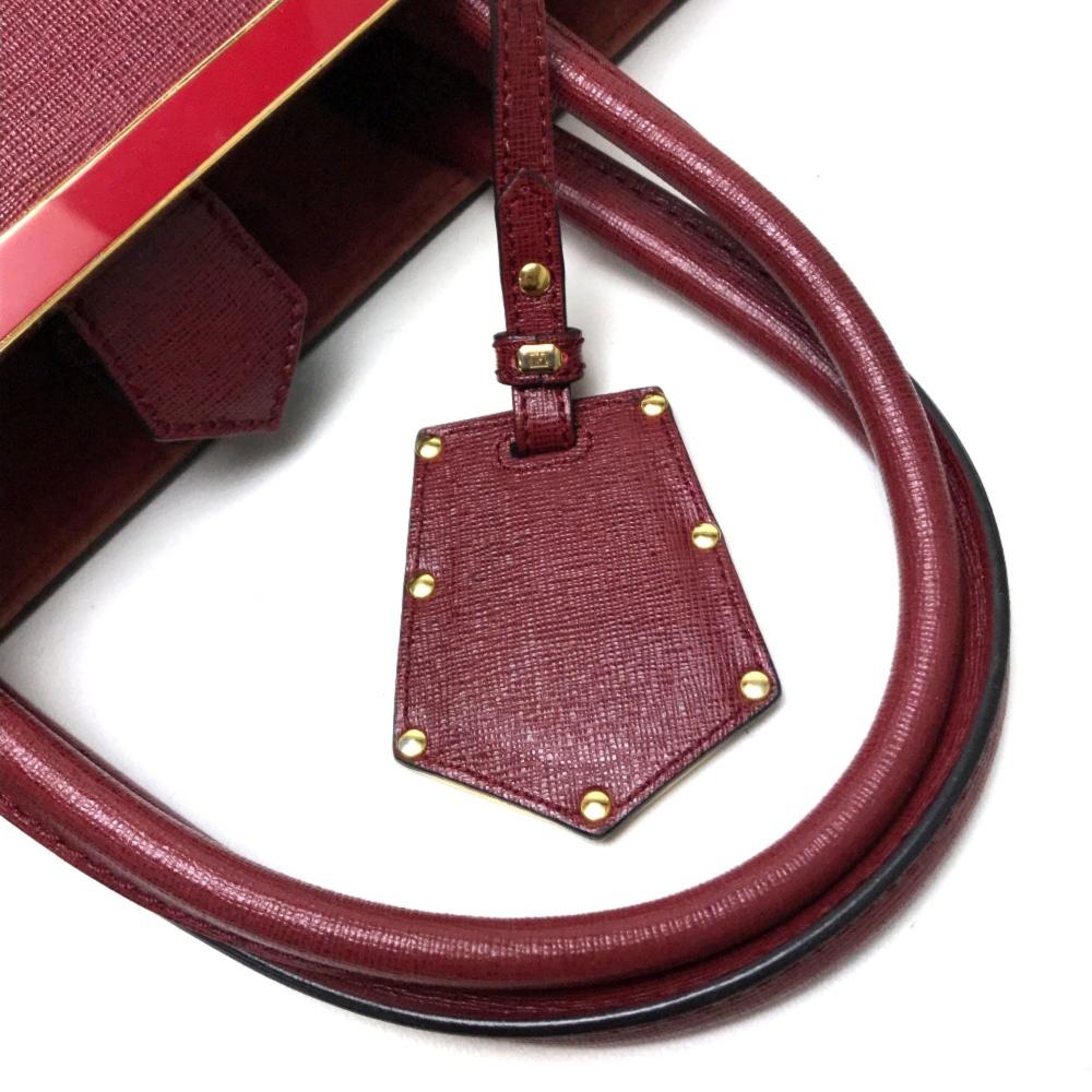 Red Leather Fendi Handbag