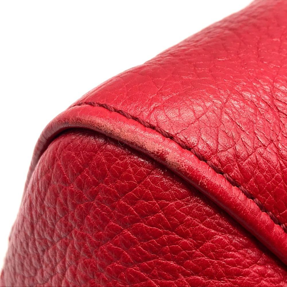 Red Leather Fendi Shoulder Bag