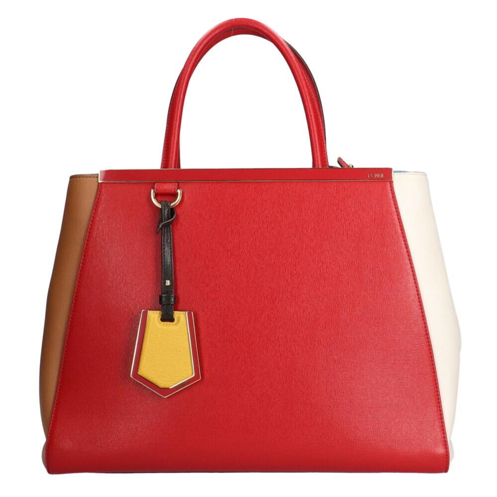 Red Leather Fendi Shoulder Bag