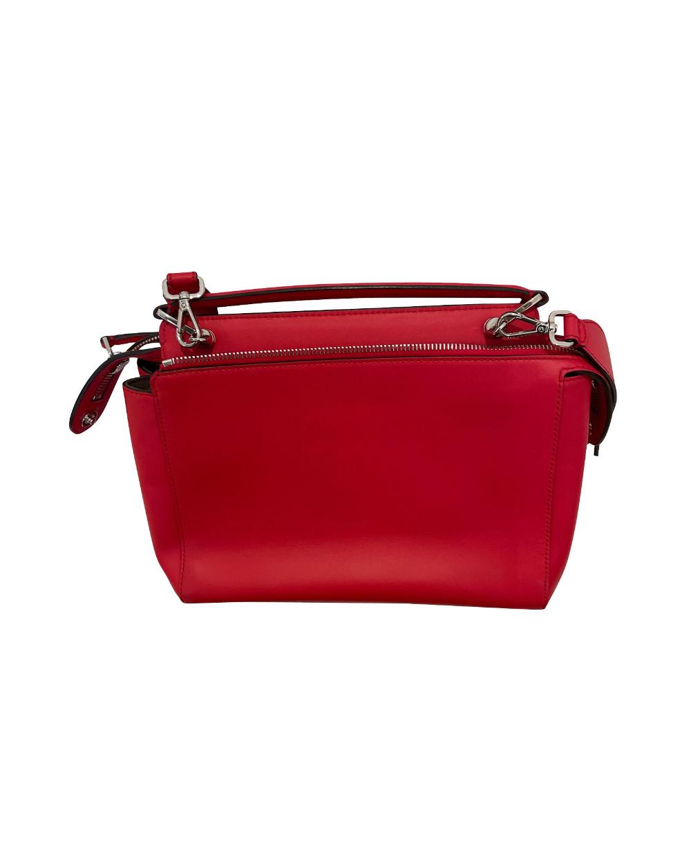 Red Leather Fendi Shoulder Bag