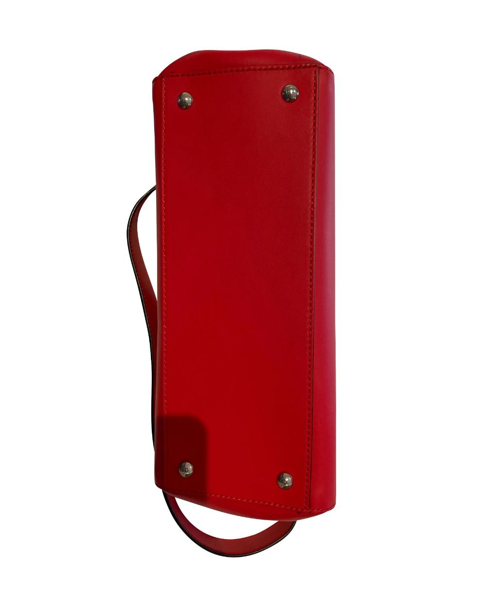Red Leather Fendi Shoulder Bag