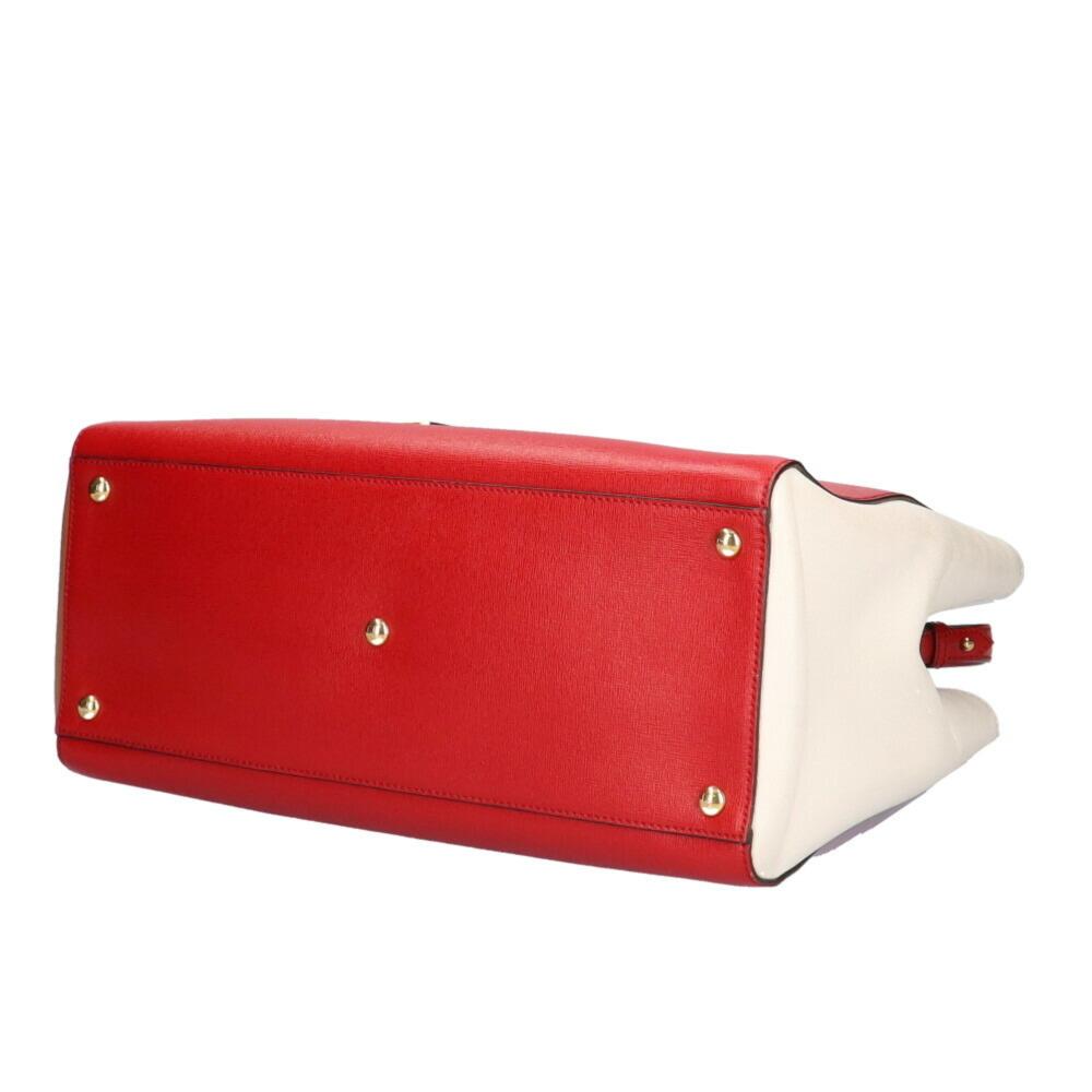 Red Leather Fendi Shoulder Bag