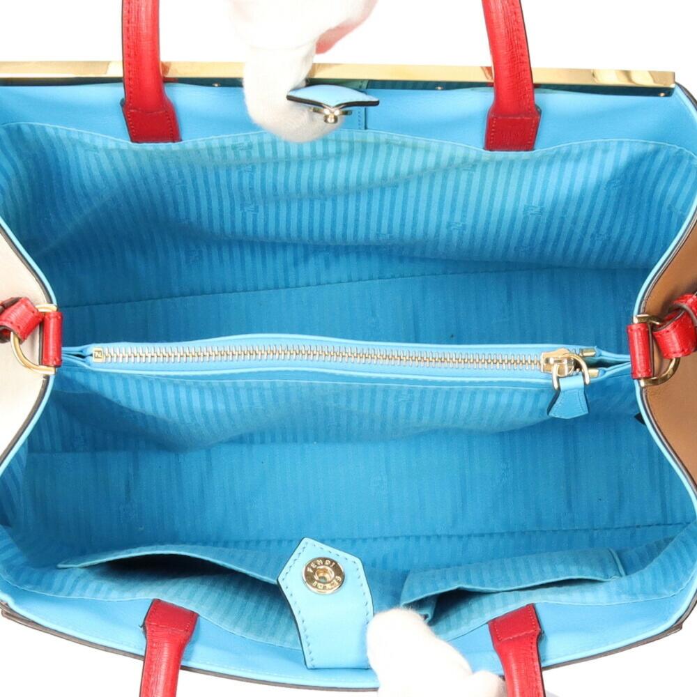 Red Leather Fendi Shoulder Bag