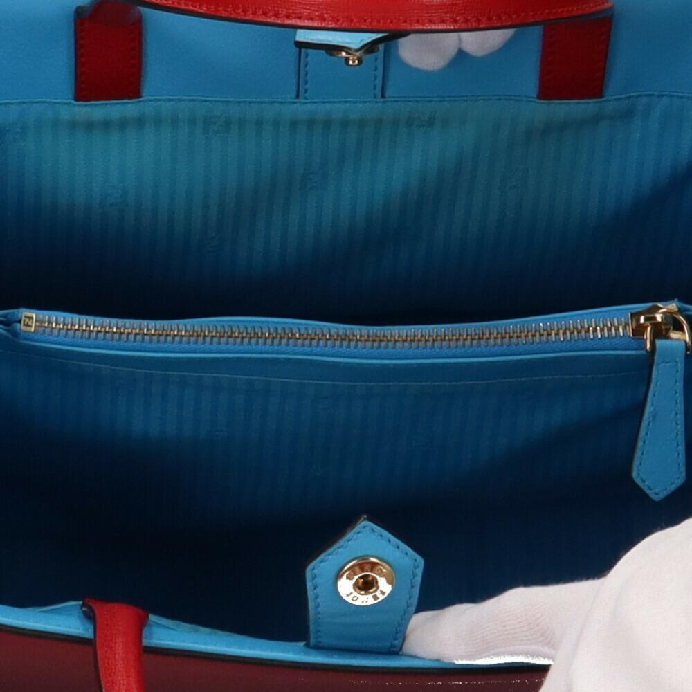 Red Leather Fendi Shoulder Bag