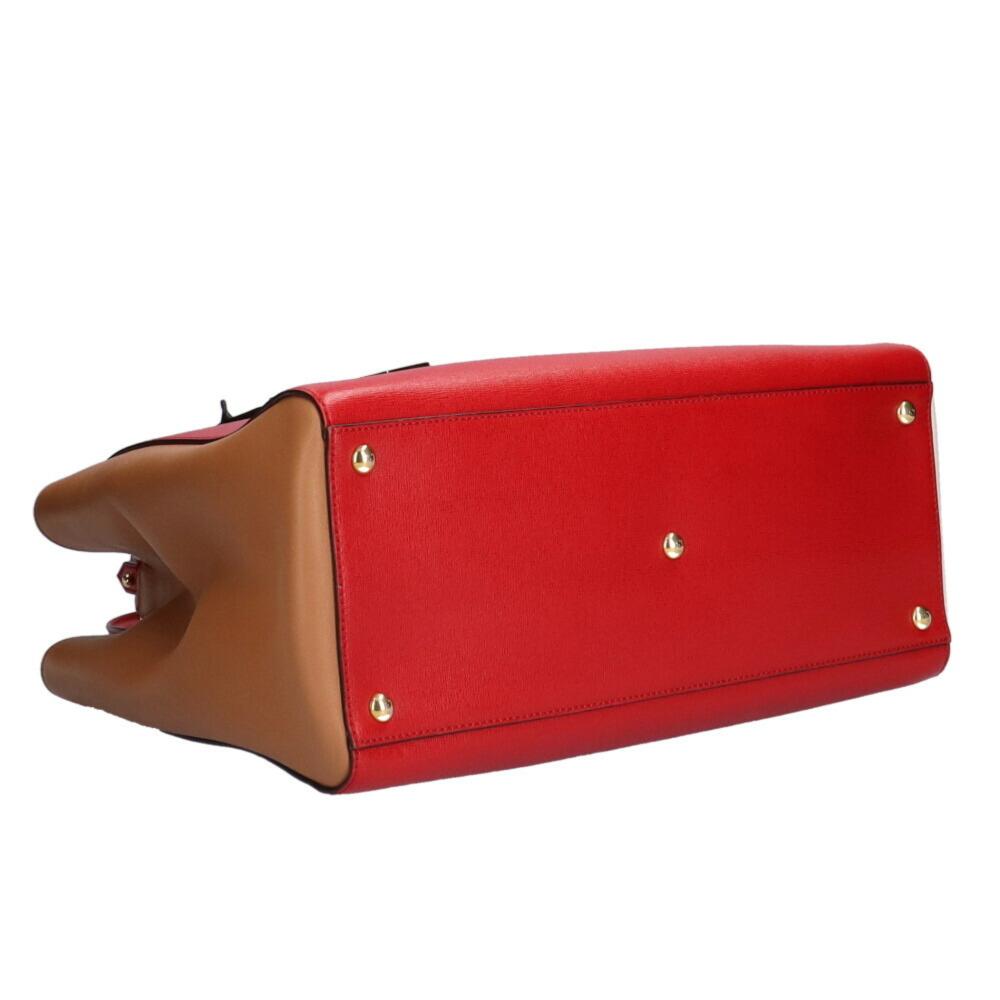 Red Leather Fendi Tote