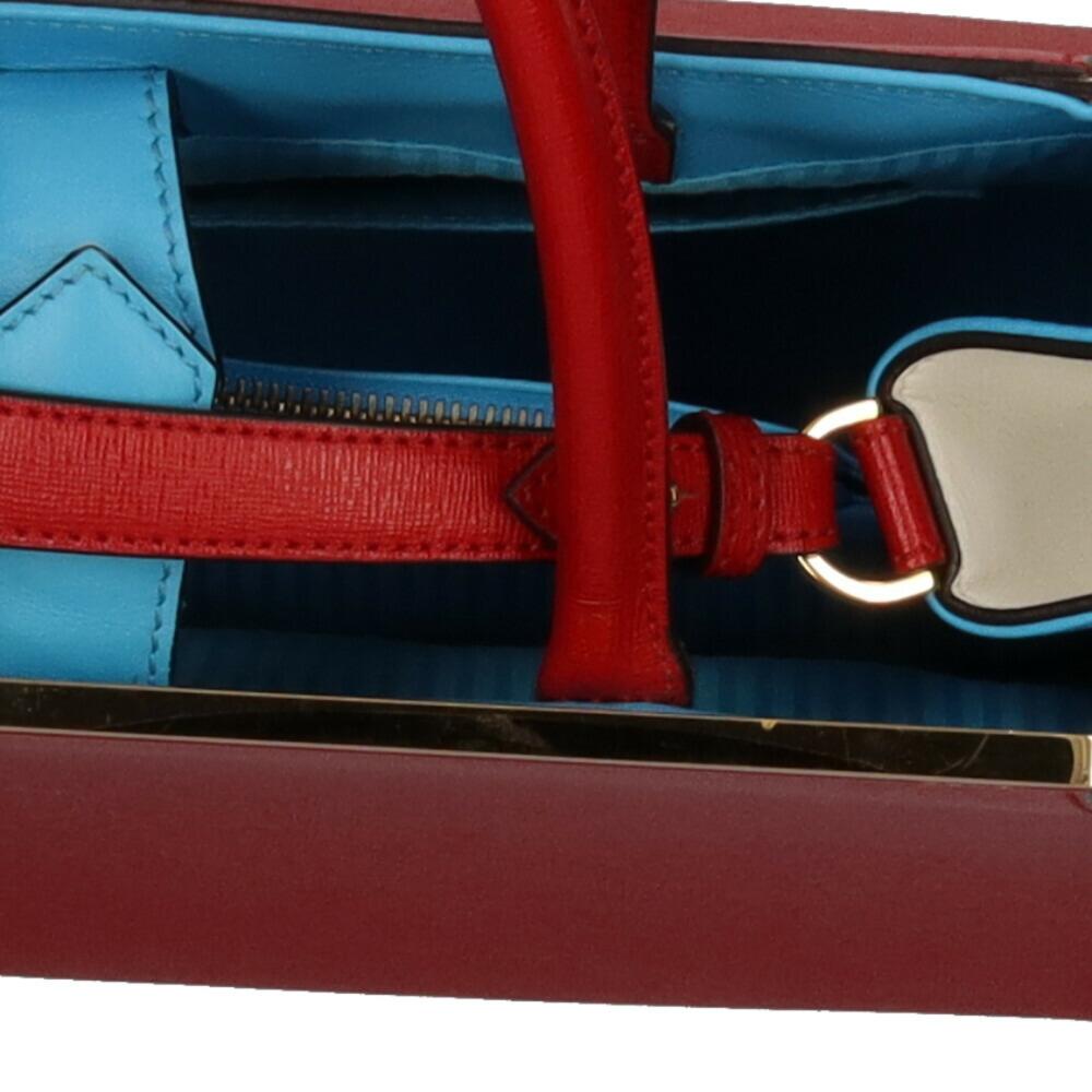 Red Leather Fendi Tote