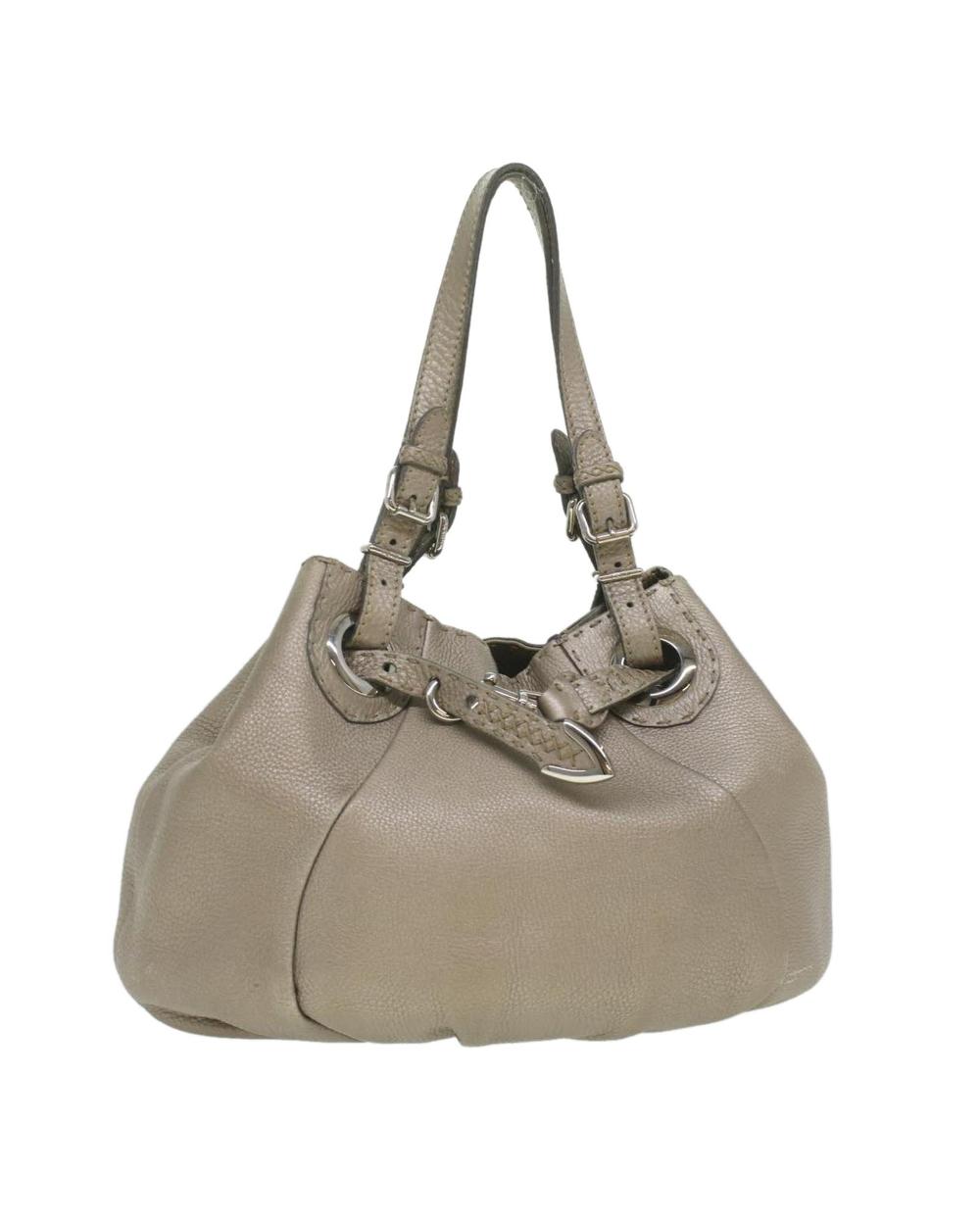 Silver Leather Fendi Handbag