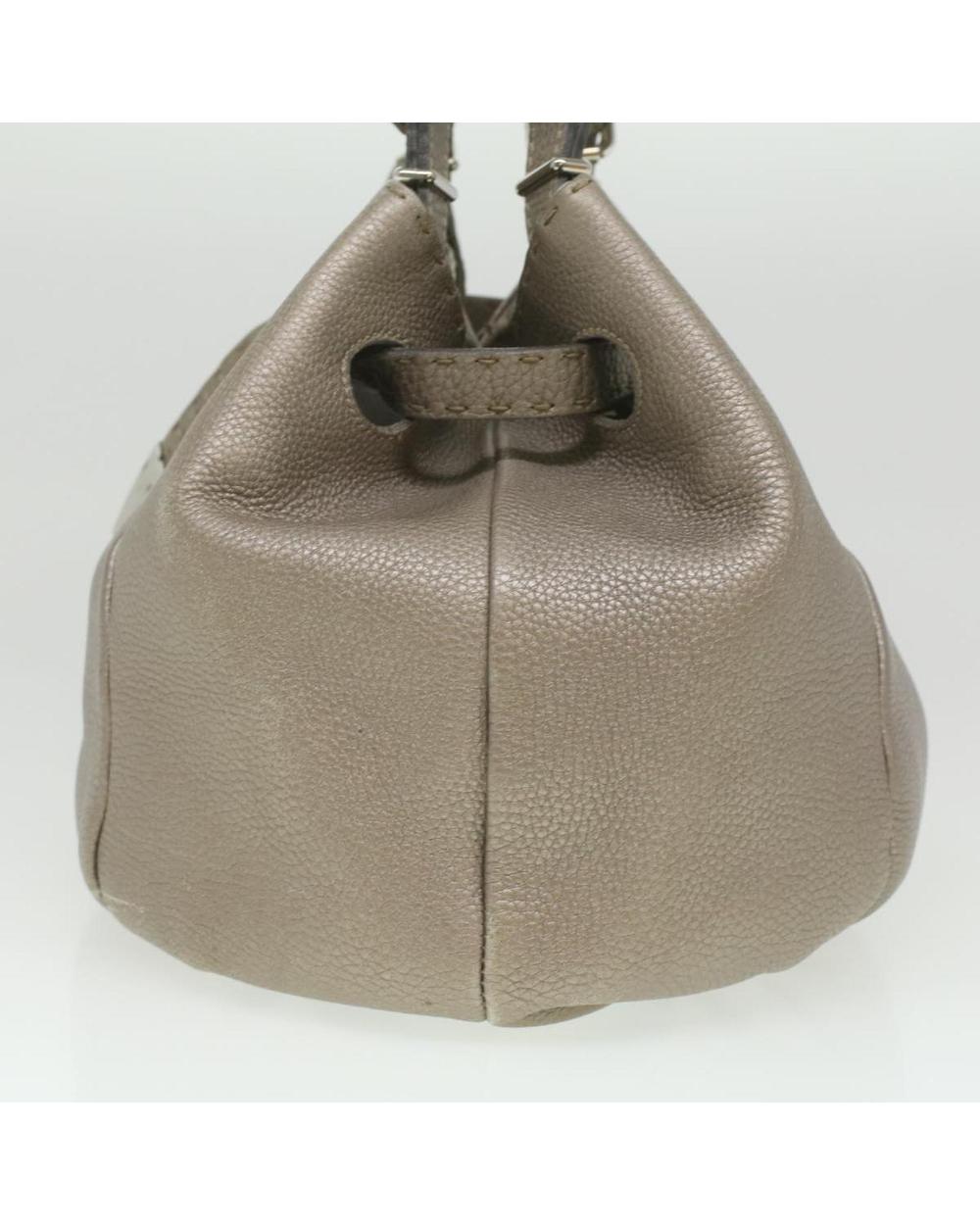 Silver Leather Fendi Handbag