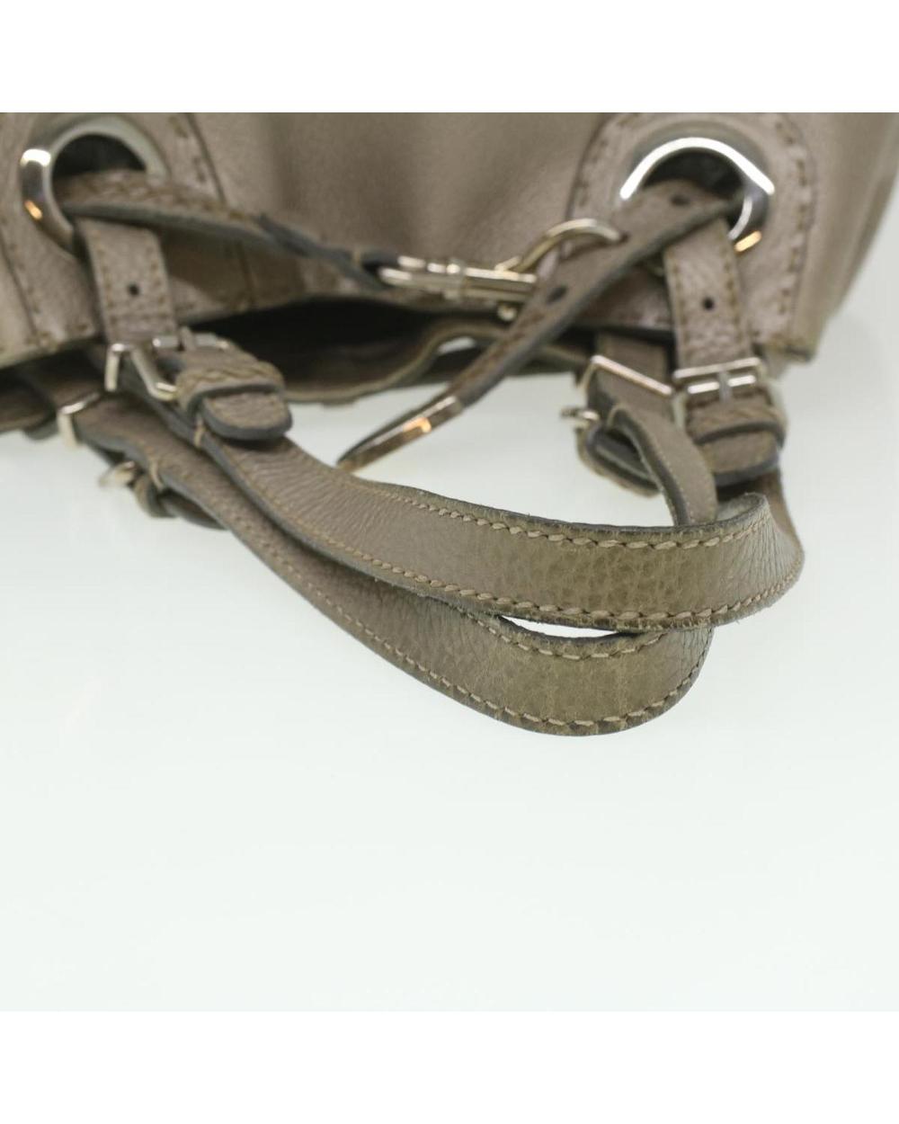 Silver Leather Fendi Handbag