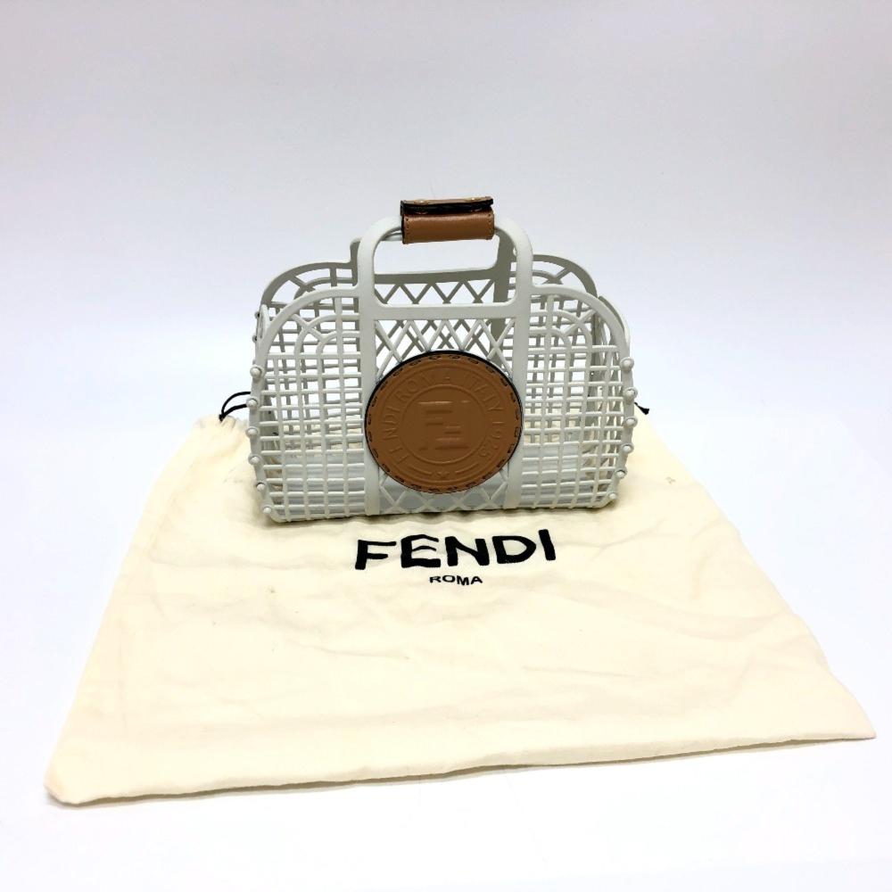 White Canvas Fendi Handbag