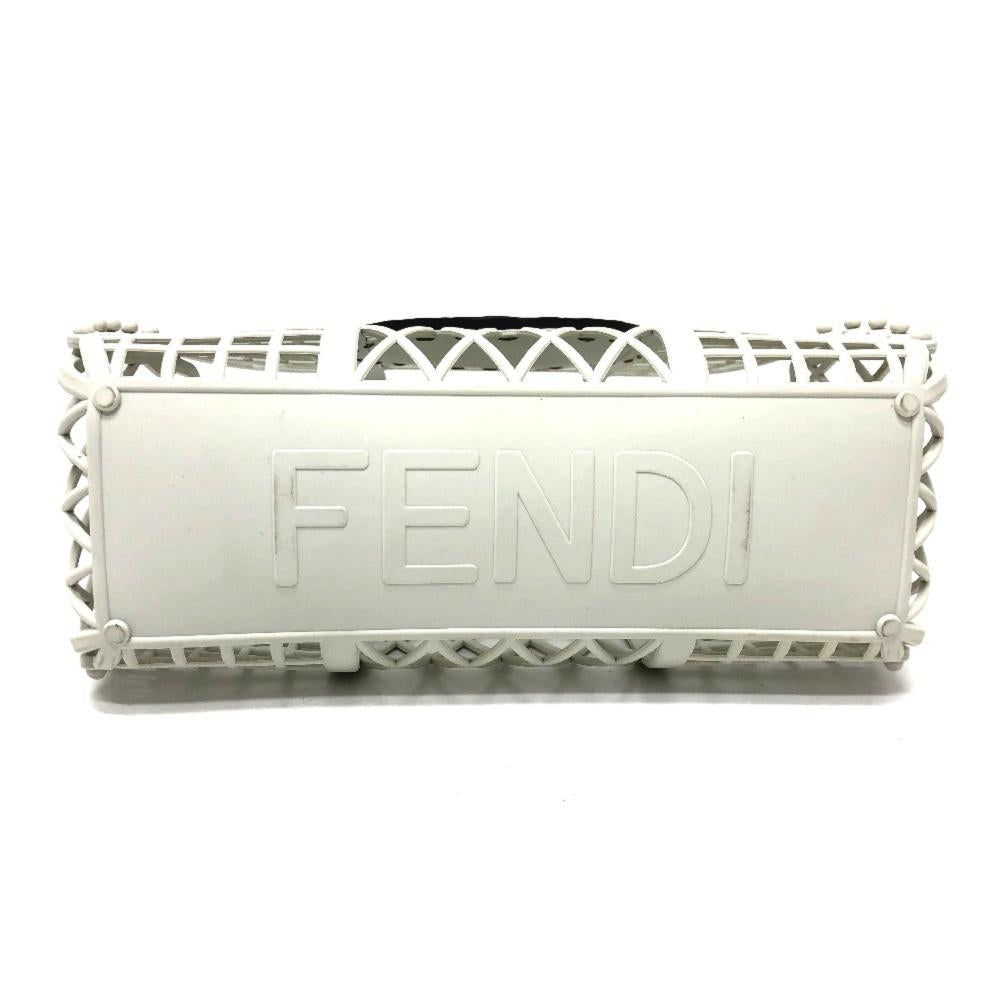 White Canvas Fendi Handbag