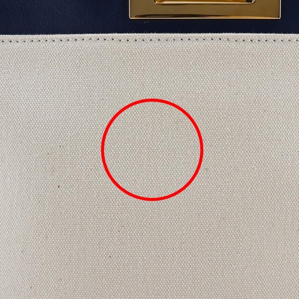 White Canvas Fendi Peekaboo