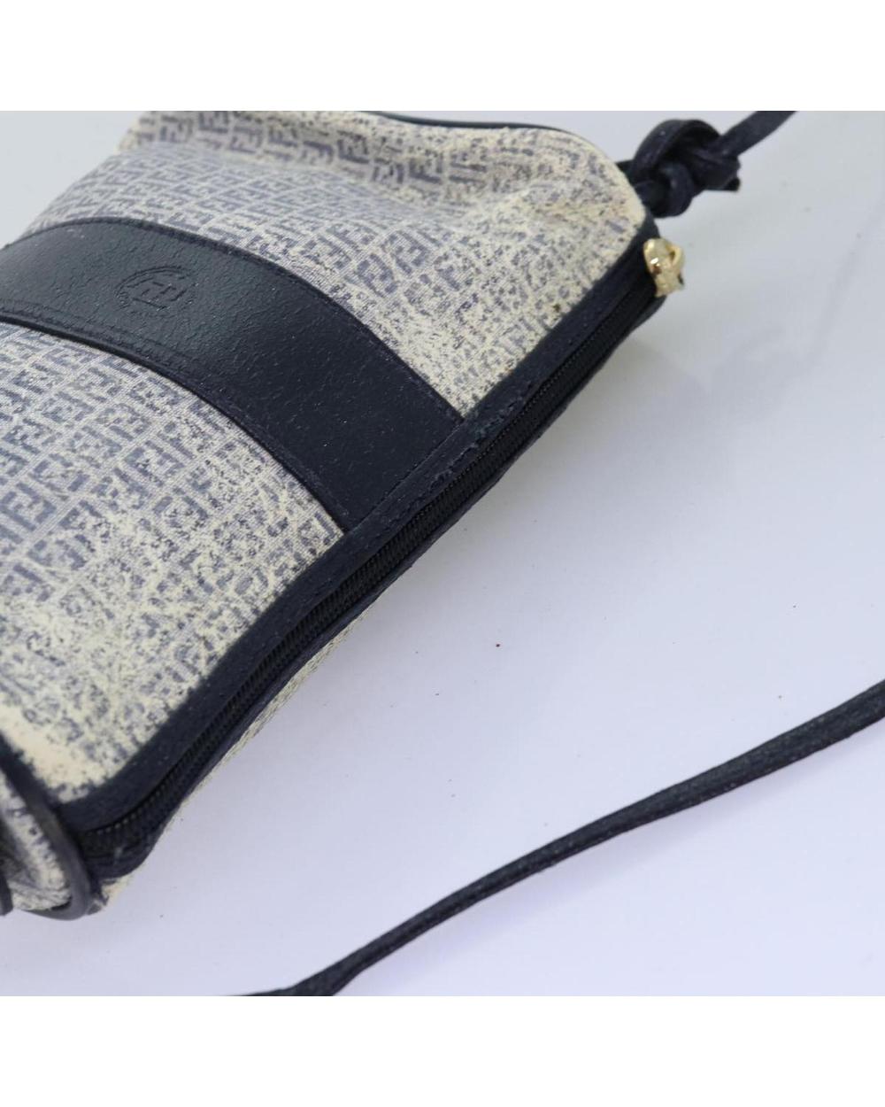 White Canvas Fendi Shoulder Bag