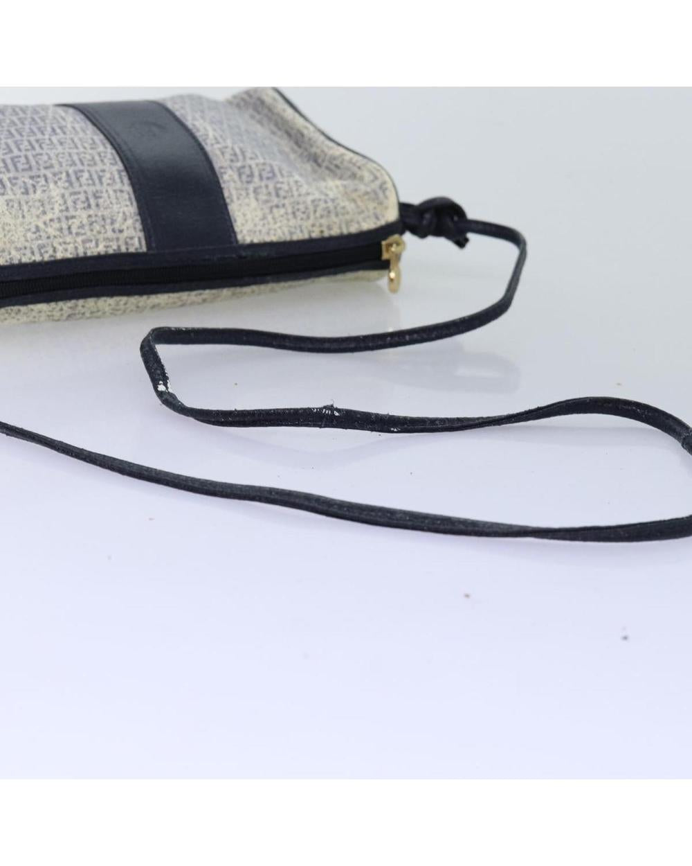 White Canvas Fendi Shoulder Bag