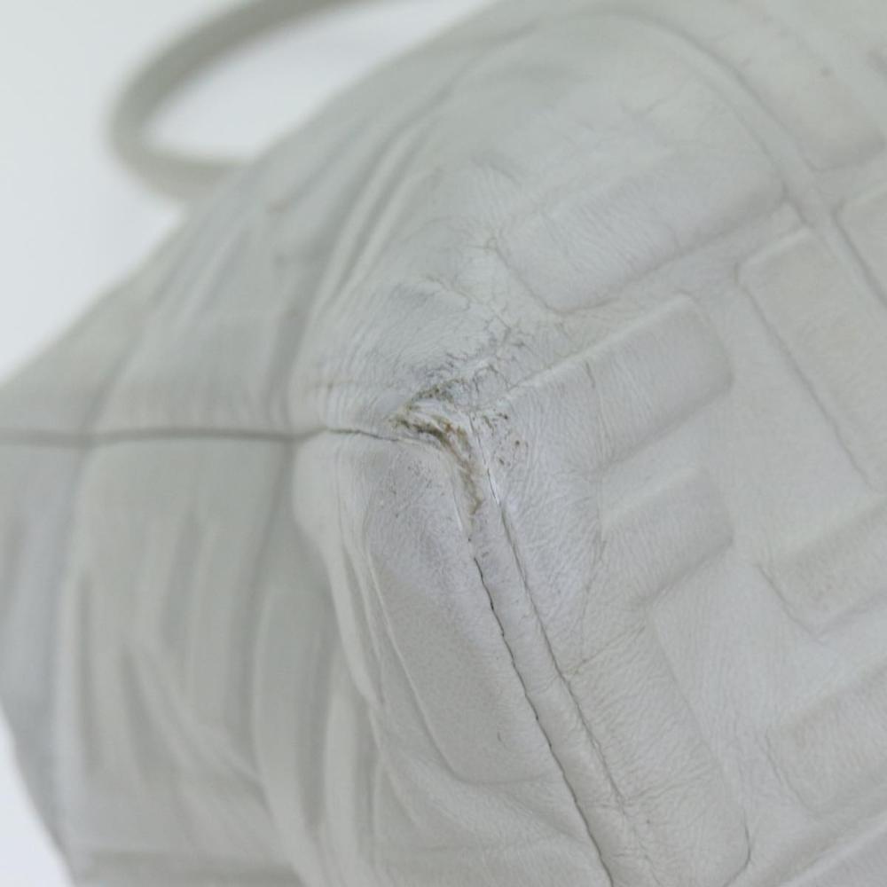 White Leather Fendi Handbag