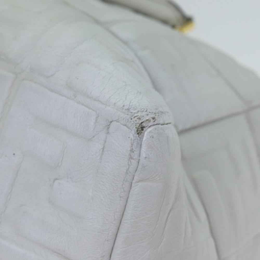 White Leather Fendi Handbag