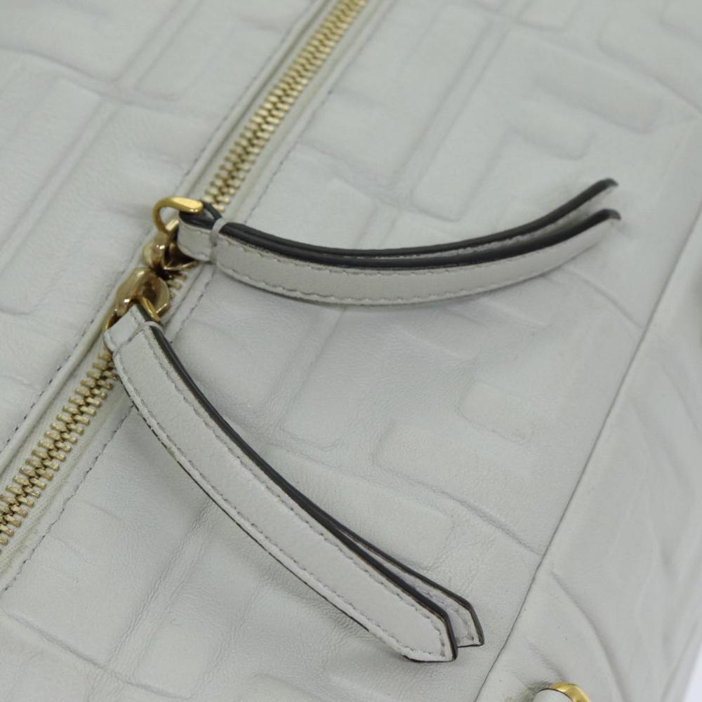 White Leather Fendi Handbag