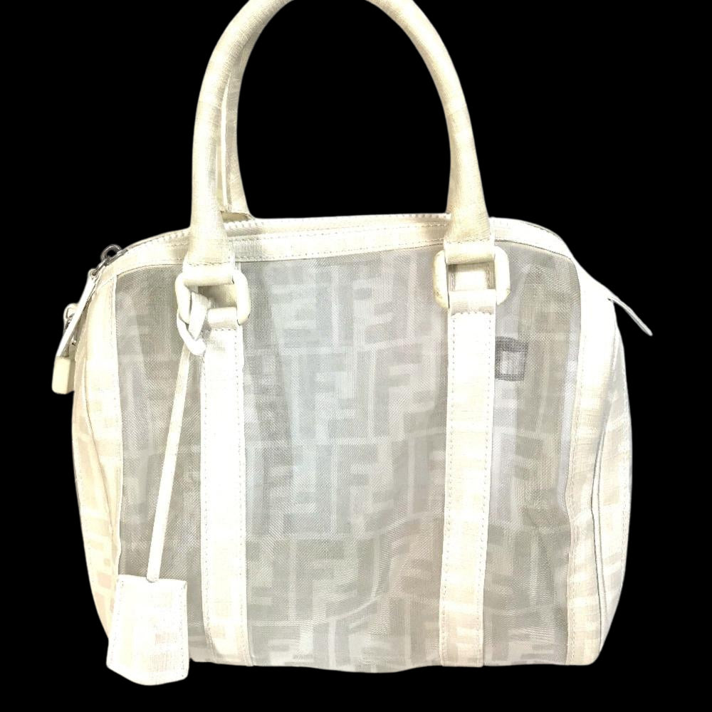 White Leather Fendi Handbag