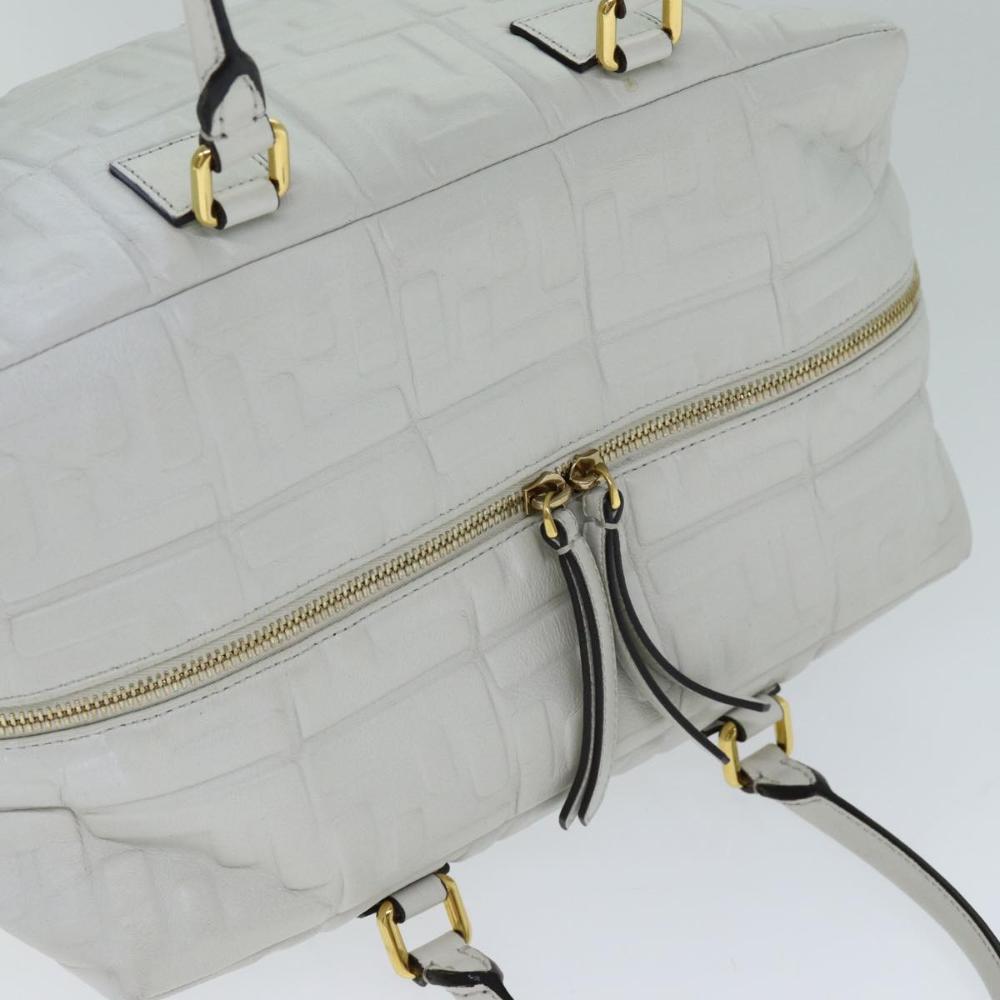 White Leather Fendi Handbag