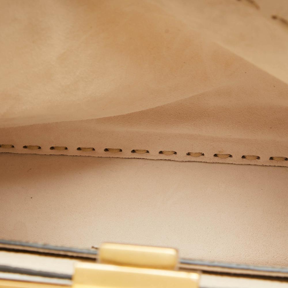 White Leather Fendi Peekaboo