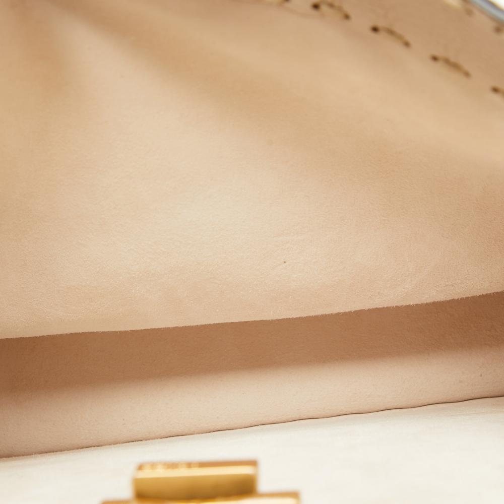 White Leather Fendi Peekaboo